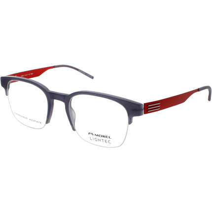 Lightec Morel Men's Eyeglasses - Grey Rectangular Frame | OMICRON 51 30286L GR03 ,