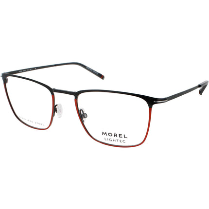 Lightec Morel Men's Eyeglasses - Grey/Red Rectangular Frame | OMICRON 55 30320L GM11 ,