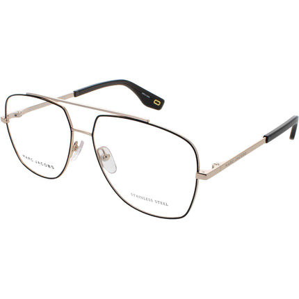 Marc Jacobs Unisex Eyeglasses - Gold Black Metal Aviator Frame | MARC 271 0RHL ,