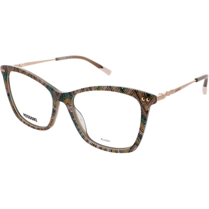 Missoni Women's Eyeglasses - Brown Green Pattern Cat Eye Frame | MIS 0108 01UK ,