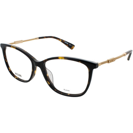 Moschino Women's Eyeglasses - Havana Acetate Cat Eye Frame | MOS 616/F 0086 ,