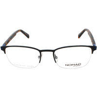 Nomad Morel Men's Eyeglasses - Black/Brown Metal Half Rim Oval Frame | 40052N NB10 ,