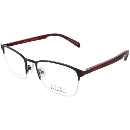 Nomad Morel Men's Eyeglasses - Brown Metal Half Rim Oval Frame | 40052N SP20 ,