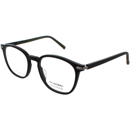 Nomad Morel Men's Eyeglasses - Black/Grey Acetate Full Rim Oval Frame | 40106N ND01 ,