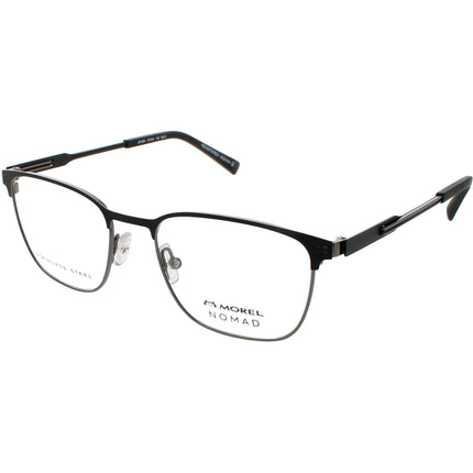Nomad Morel Men's Eyeglasses - Black/Grey Metal Rectangular Frame | 40142N NG01 ,