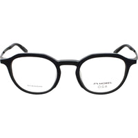 Oga Morel Men's Eyeglasses - Black Acetate Geometric Frame | LINJER 2 10153O NG10 ,