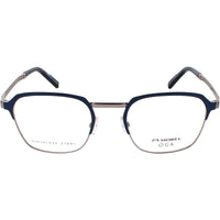 Oga Morel Men's Eyeglasses - Blue/Silver Geometric Frame | BOREAL 1 10155O BG05 ,