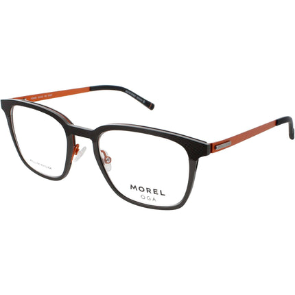 Oga Morel Men's Eyeglasses - Grey Metal Rectangular Frame | ARVIKA 10204O GO07 ,