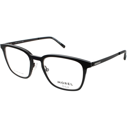 Oga Morel Men's Eyeglasses - Black Metal Rectangular Frame | ARVIKA 10204O NG09 ,