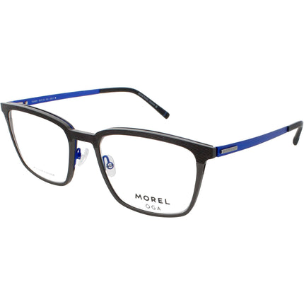 Oga Morel Men's Eyeglasses - Grey Metal Rectangular Frame | ARVIKA 10205O GB11 ,
