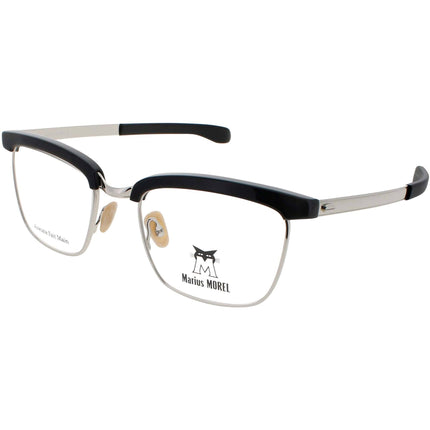 Originale Morel Men's Eyeglasses - Black/Grey Rectangular Acetate Frame | 90026C NG06 ,
