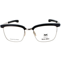 Originale Morel Men's Eyeglasses - Black/Grey Rectangular Acetate Frame | 90026C NG06 ,