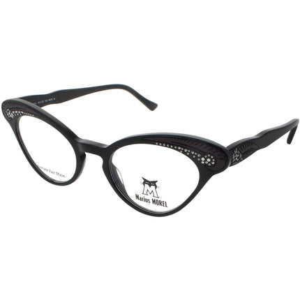 Originale Morel Women's Eyeglasses - Black/Violet Cat Eye Acetate Frame | 90030C NN13 ,
