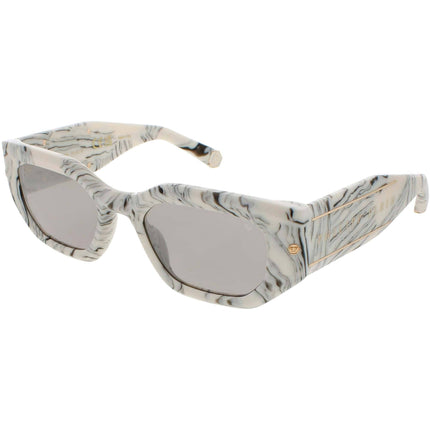 Philipp Plein Women's Sunglasses - Ivory Acetate Geometric Frame | SPP066M 09YL ,
