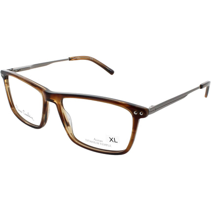 Pierre Cardin Men's Eyeglasses - Brown Horn Full Rim Rectangular Frame | PC 6247 0EX4 ,
