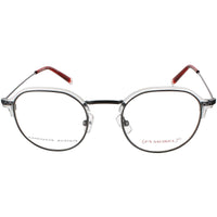 Red Morel Unisex Eyeglasses - Crystal/Grey Acetate Oval Frame | CASEY 90015C CG06 ,