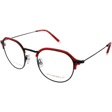 Red Morel Women's Eyeglasses - Red/Black Acetate Oval Frame | CASEY 90015C RN05 ,