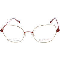 Red Morel Women's Eyeglasses - Gold/Red Browline Frame | SERENA 90017C DR10 ,