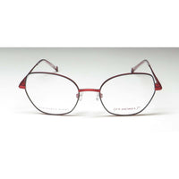 Red Morel Women's Eyeglasses - Red Metal Browline Frame | SERENA 90017C NR12 ,