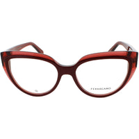 Salvatore Ferragamo Men's Eyeglasses - Transparent Red Cat Eye Frame | SF2984 613 ,