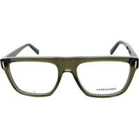 Salvatore Ferragamo Women's Eyeglasses - Transparent Khaki Browline Frame | SF2997 320 ,