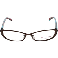 Ted Baker Women's Eyeglasses - Brown Metal/Plastic Full Rim Oval Frame | B218 BRN ,