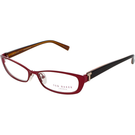 Ted Baker Women's Eyeglasses - Raspberry Metal/Plastic Full Rim Oval Frame | B218 RAS ,