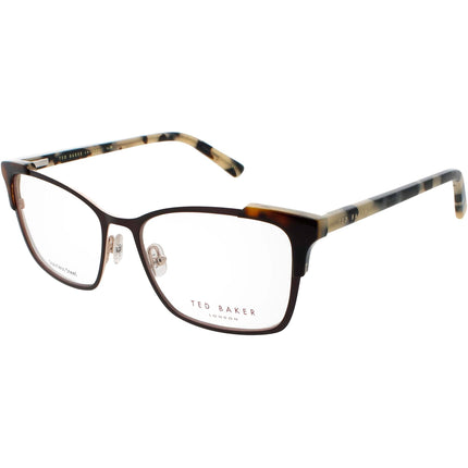 Ted Baker Women's Eyeglasses - Brown Metal/Plastic Full Rim Cat Eye Frame | B245 BRN ,