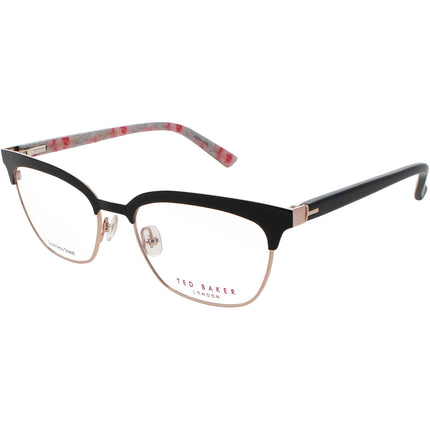 Ted Baker Women's Eyeglasses - Black Metal/Plastic Full Rim Cat Eye Frame | B246 BLK ,