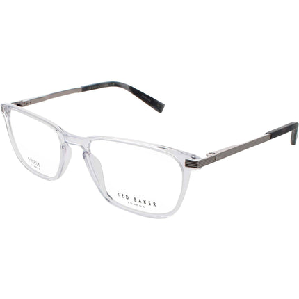 Ted Baker Men's Eyeglasses - Crystal Metal/Plastic Rectangular Frame | TFM004 CRY ,