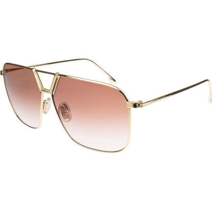Victoria Beckham Women's Sunglasses - Gold Metal Full Rim Pilot Frame | VB204S 712 ,
