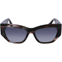 Victoria Beckham Women's Sunglasses - Striped Grey Cat Eye Metal Frame | VB645S 036 ,