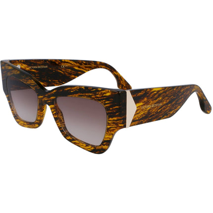 Victoria Beckham Women's Sunglasses - Brown Acetate Cat Eye Frame | VB662S 736 ,