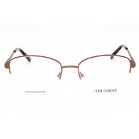 Adensco Women's Eyeglasses - Matte Burgundy Metal Cat Eye Half Rim | AD 252 0OIH 00 ,