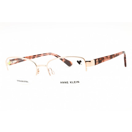 Anne Klein Women's Eyeglasses - Rose Gold Metal Cat Eye Half Rim Frame | AK5093 770 ,
