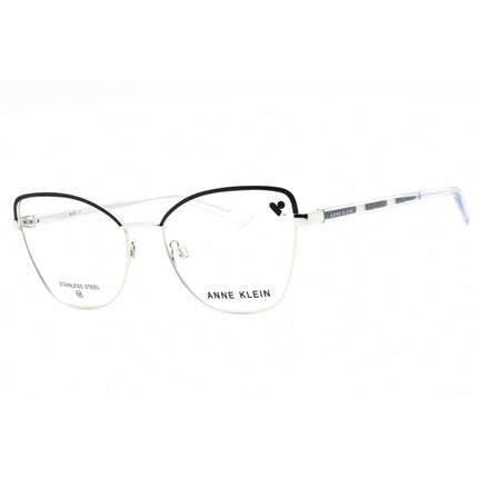 Anne Klein Women's Eyeglasses - Silver Metal Cat Eye Shape Full Rim Frame | AK5112 040 ,