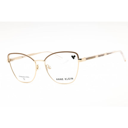 Anne Klein Women's Eyeglasses - Gold Metal Cat Eye Full Rim 53mm Frame | AK5112 710 ,
