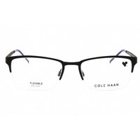 Cole Haan Men's Eyeglasses - Black Metal Rectangular Half Rim Shape Frame | CH4014 001 ,