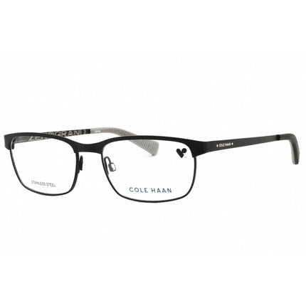 Cole Haan Men's Eyeglasses - Matte Black Metal Rectangular Full Rim Frame | CH4022 001 ,