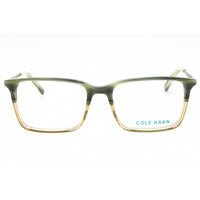 Cole Haan Men's Eyeglasses - Olive Horn Acetate Square Full Rim Frame | CH4043 318 ,