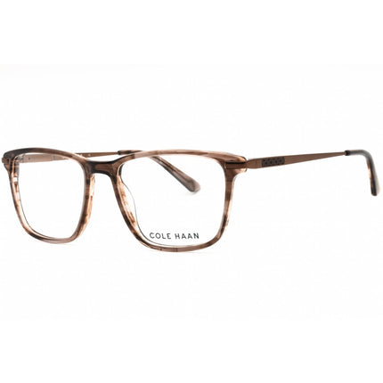 Cole Haan Men's Eyeglasses - Brown Crystal Acetate Square Full Rim Frame | CH4050 210 ,