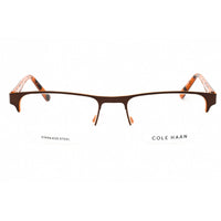Cole Haan Men's Eyeglasses - Brown Metal Rectangular Half Rim Shape Frame | CH4054 210 ,