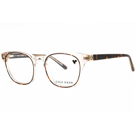 Cole Haan Unisex Eyeglasses - Taupe Crystal Acetate Square Full Rim Frame | CH4500 272 ,