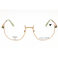 Cole Haan Men's Eyeglasses - Gold Metal Half Rim Frame Clear Demo Lens | CH4509 717 ,