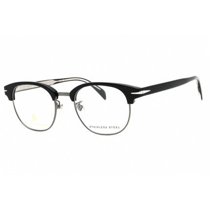 David Beckham Men's Eyeglasses - Black Silver Metal Square Full Rim | DB 1012 0BSC 00 ,
