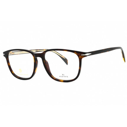 David Beckham Men's Eyeglasses - Havana Plastic Square Shape Frame | DB 1017 0086 00 ,