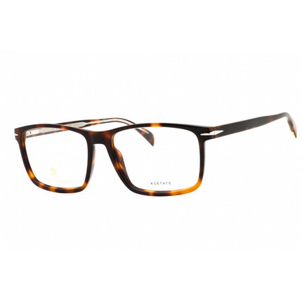 David Beckham Men's Eyeglasses - Havana Plastic Rectangular Frame | DB 1020 0086 00 ,