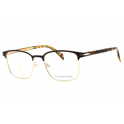 David Beckham Men's Eyeglasses - Matte Brown Gold Metal Square | DB 1059/F 0UFM 00 ,