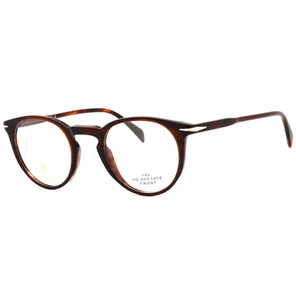 David Beckham Men's Eyeglasses - Brown Horn Plastic Round Full Rim | DB 1139 0EX4 00 ,