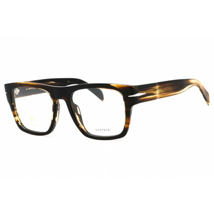 David Beckham Men's Eyeglasses - Striped Brown Square Frame | DB 7020/BOLD 0KVI 00 ,